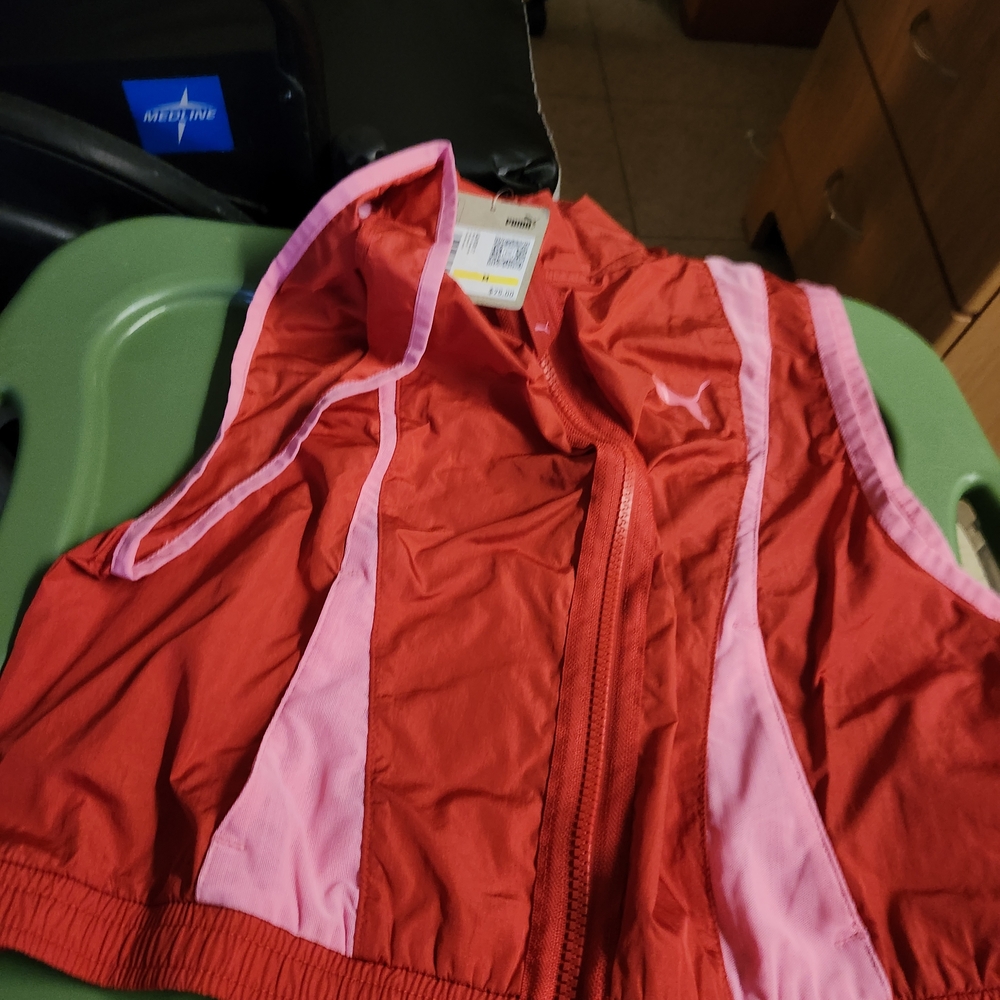 Puma Red and Pink Vest Sporty Lightweight Design